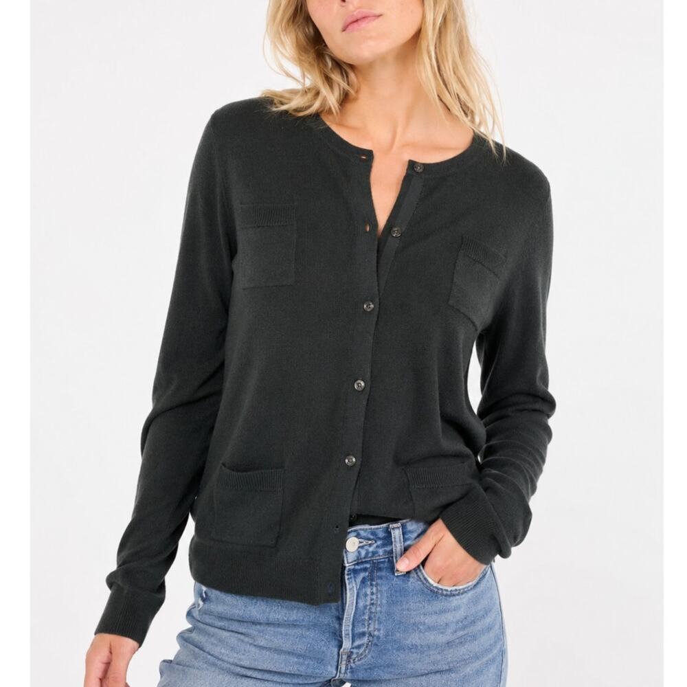 J. Crew Pure Italian Cashmere Cardigan Sweater Gray 15872 Size M